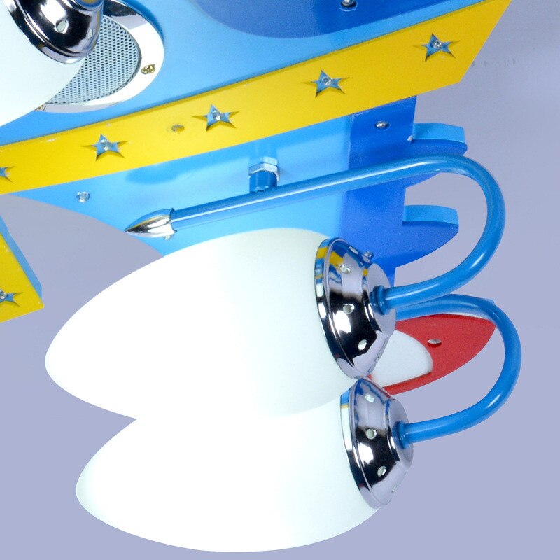 Fighter Jet Airplane Shape Wall Lamp with Bluetooth Speaker Feature