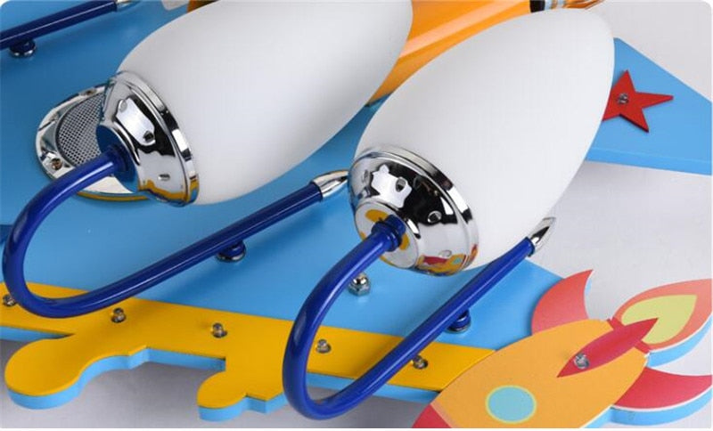 Fighter Jet Airplane Shape Wall Lamp with Bluetooth Speaker Feature