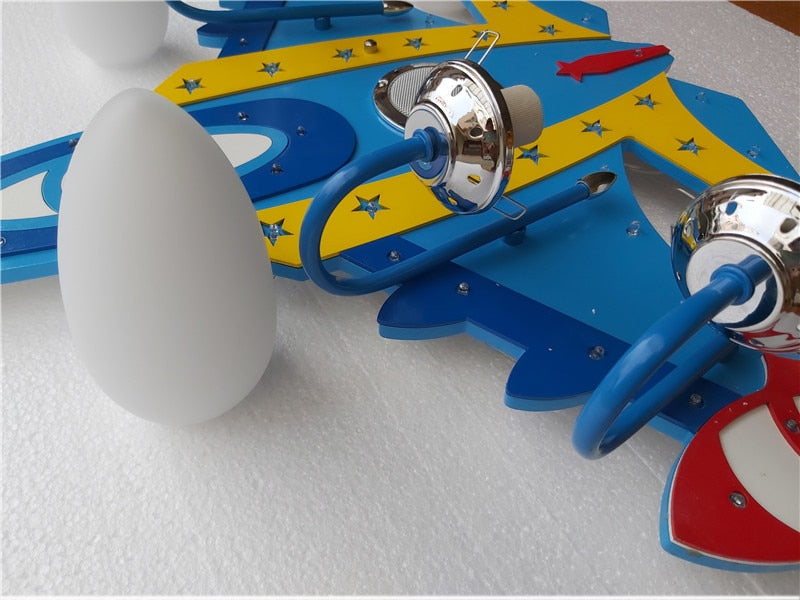 Fighter Jet Airplane Shape Wall Lamp with Bluetooth Speaker Feature