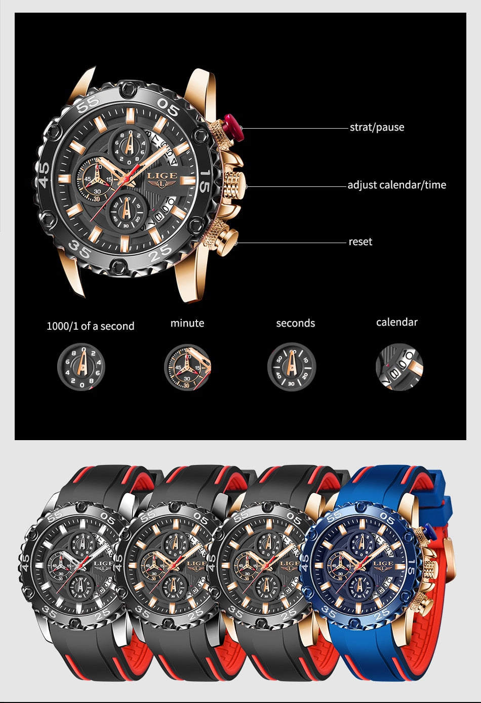 Luxury Style Chronograph Pilot & Aviator Watches