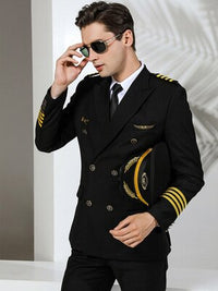 Thumbnail for 4 Lines Airline Pilot Suit Jackets & Coat with Shoulder Epaulettes