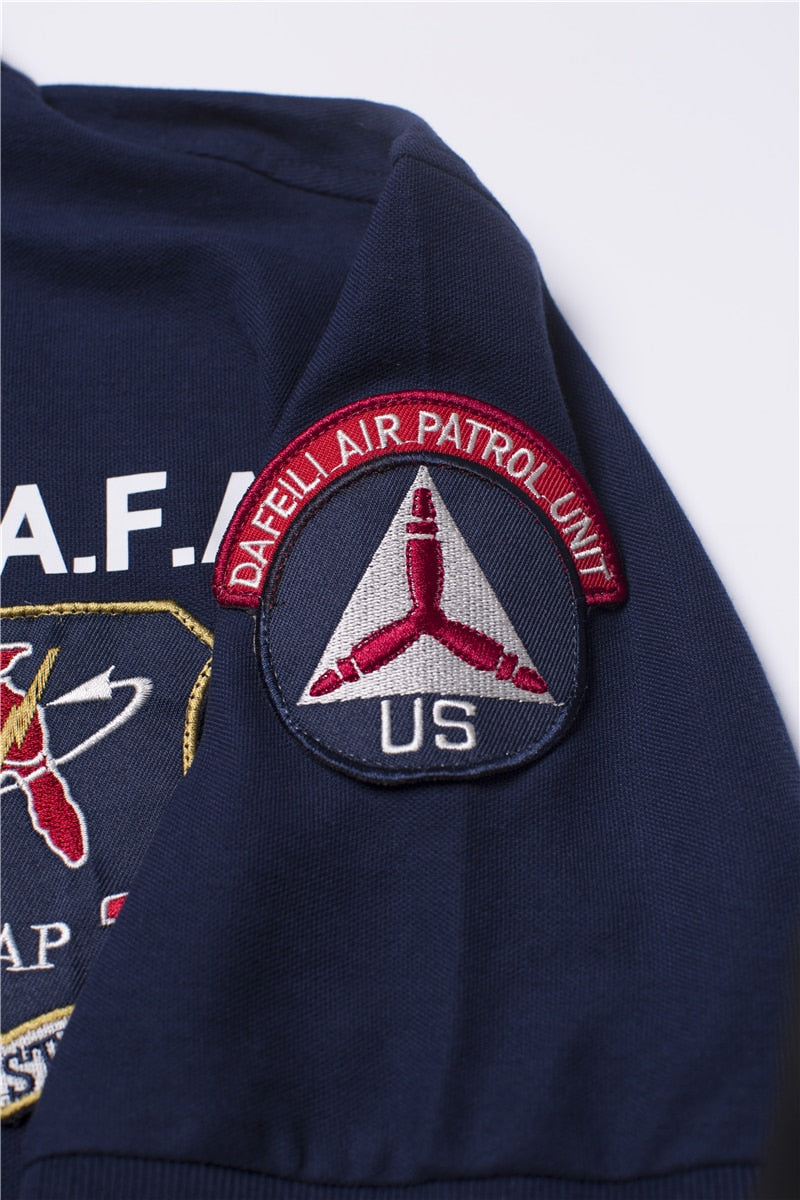 Super Cool Fighter Pilot (U.S.A.F.A) Themed Polo T-Shirts