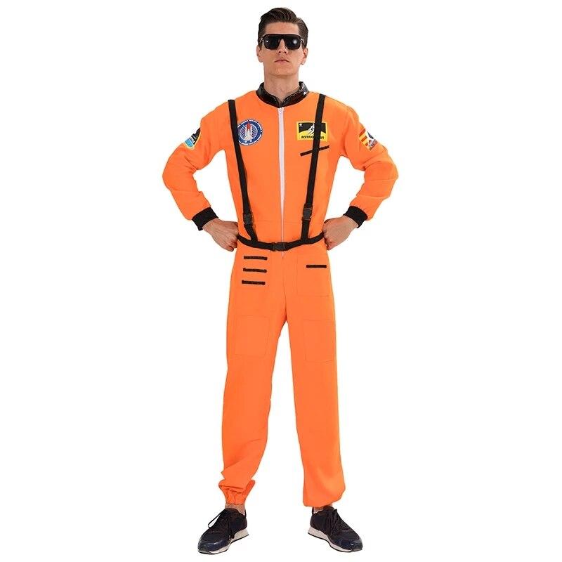 ORANGE Space NASA & Astranout Jumpsuit for Men (Halloween)