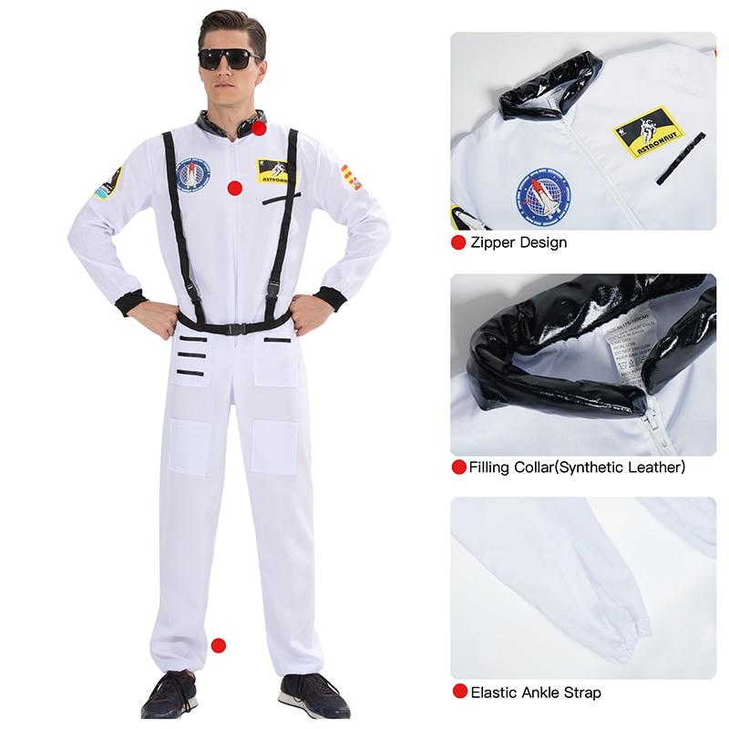 WHITE Space NASA & Astranout Jumpsuit for Men (Halloween)