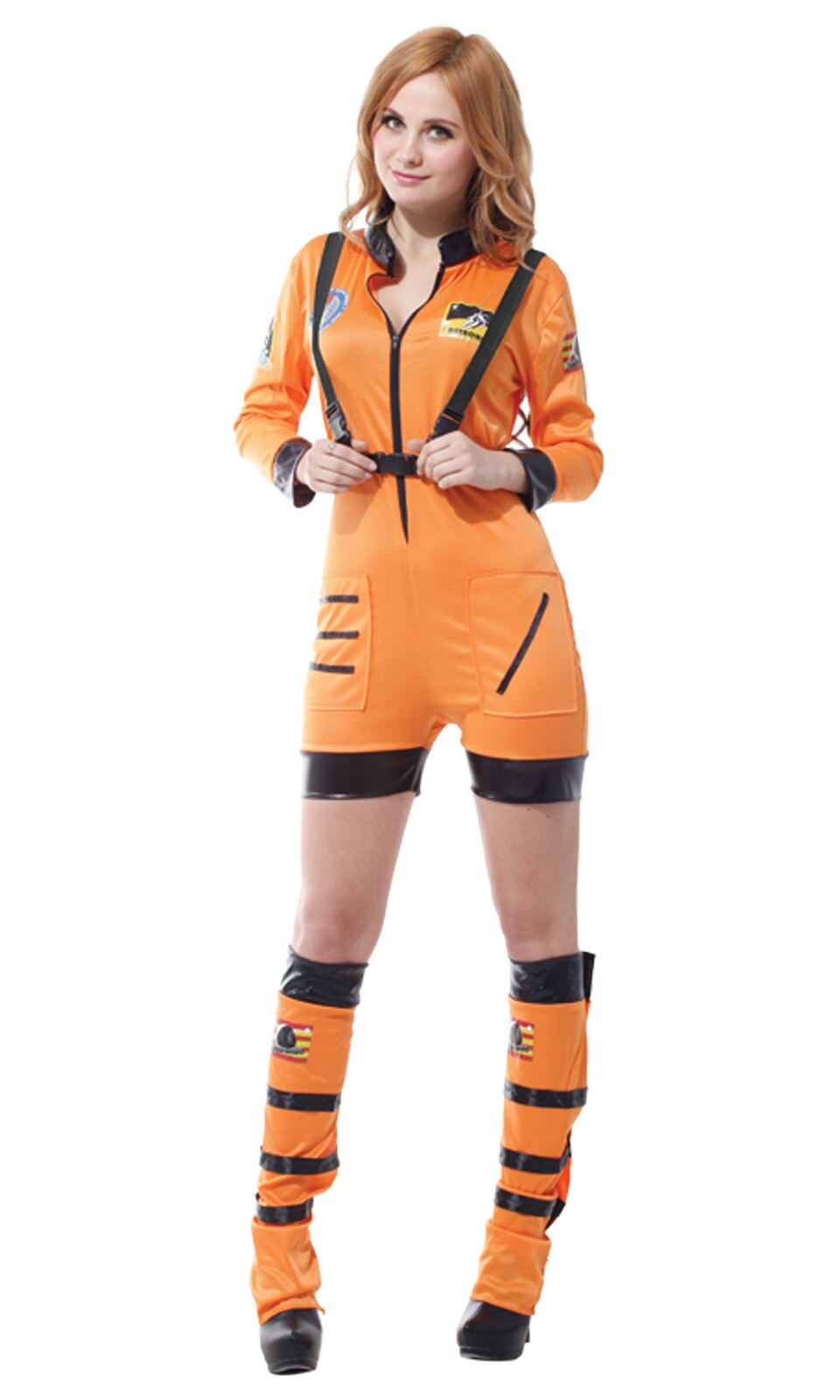 ORANGE Super Funny NASA Spacesuit & Jumpsuit for Women (Halloween)