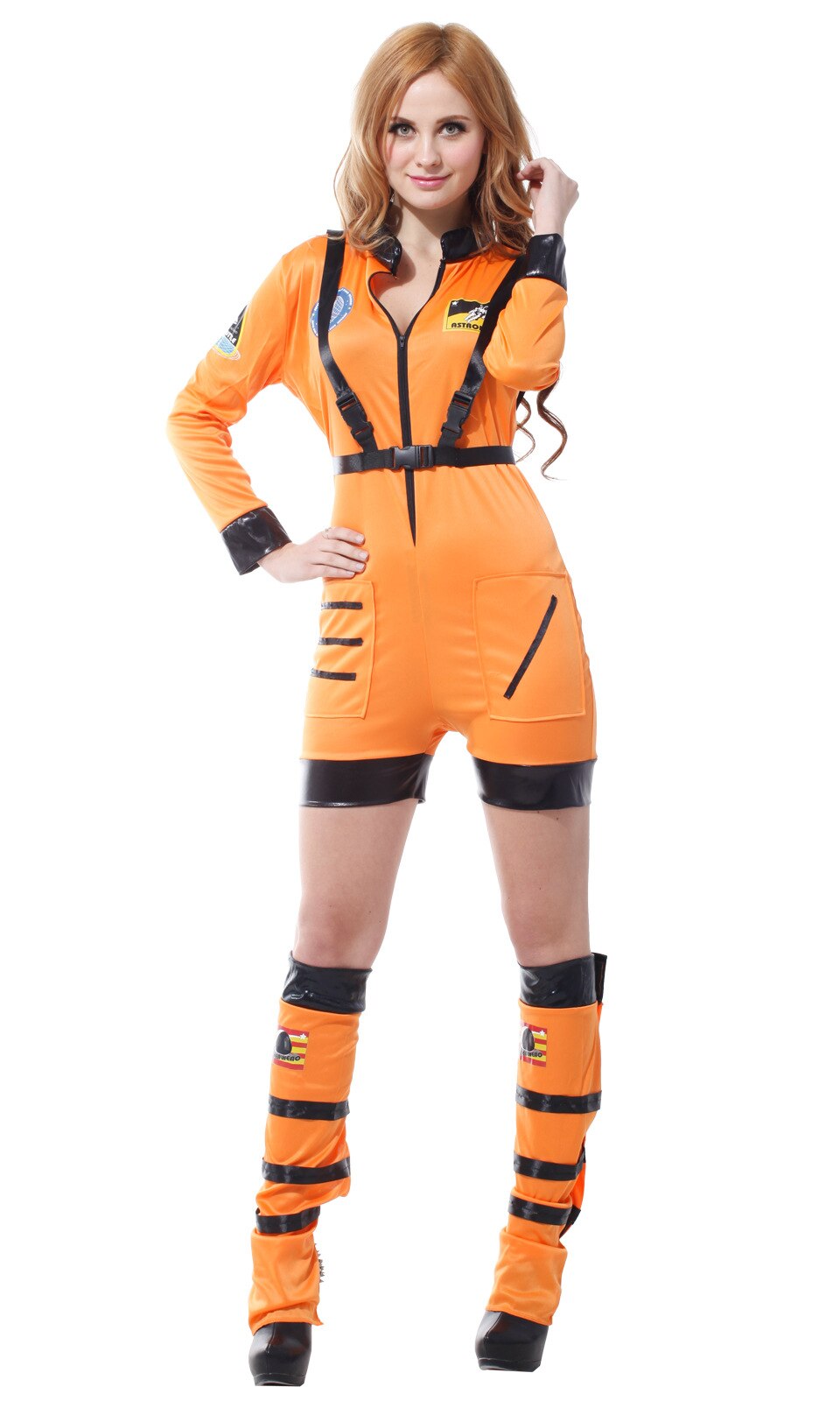 ORANGE Super Funny NASA Spacesuit & Jumpsuit for Women (Halloween)