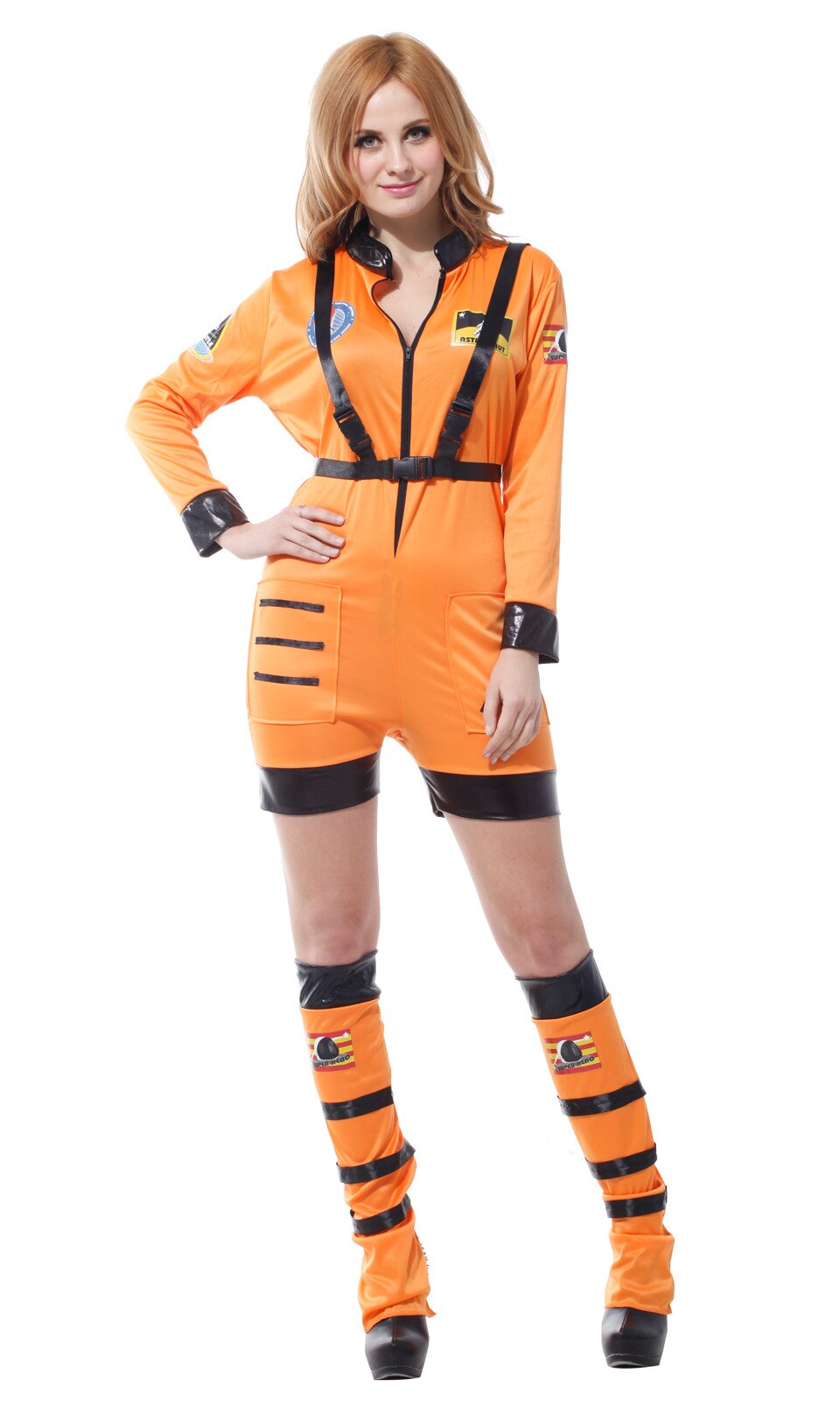 ORANGE Super Funny NASA Spacesuit & Jumpsuit for Women (Halloween)