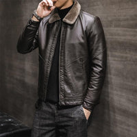 Thumbnail for Thick Style PU Leather Bomber Jackets