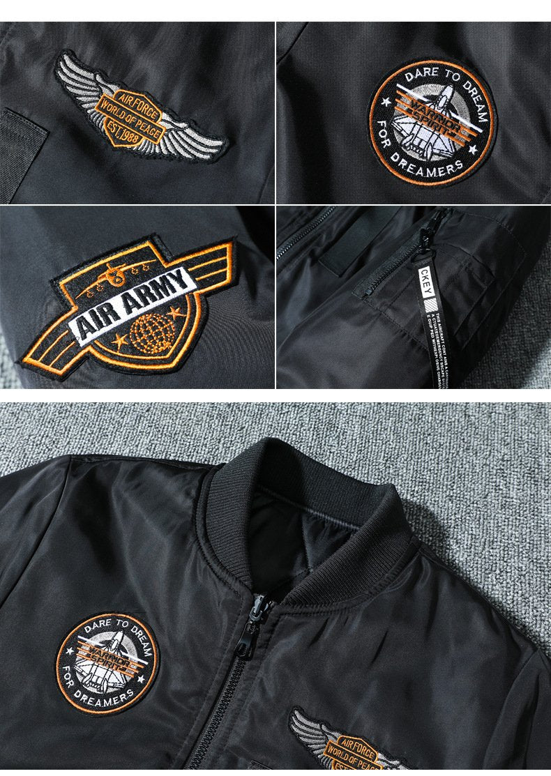 Super Thick MA1 Air Force Themed Bomber Jackets