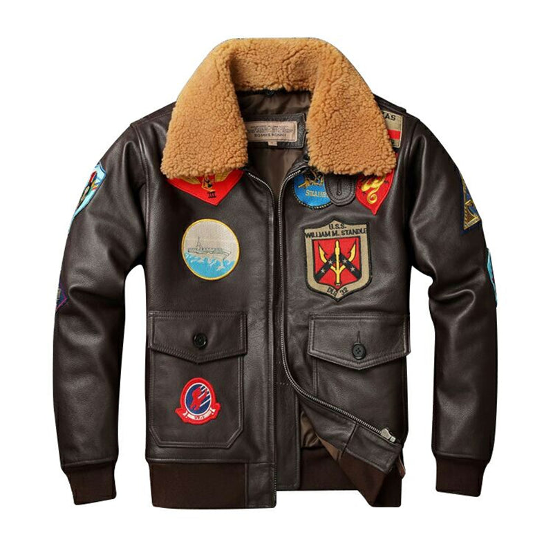 Genuine Leather TOP GUN TOPGUN Maverick Style Pilot Jackets