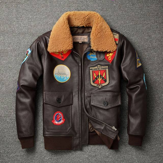 Genuine Leather TOP GUN TOPGUN Maverick Style Pilot Jackets