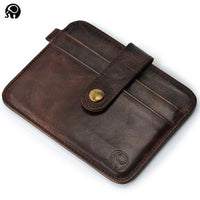 Thumbnail for Slim Leather Men Cardholder & Wallet Pilot Eyes Store Coffee 