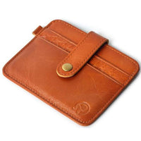 Thumbnail for Slim Leather Men Cardholder & Wallet Pilot Eyes Store Orange 