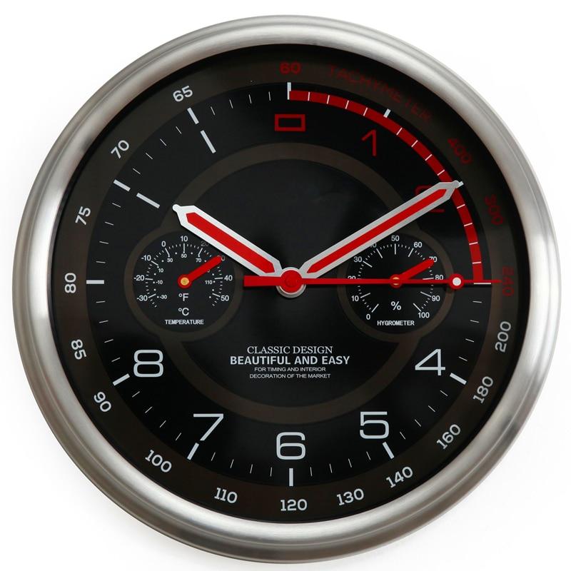 Speed Lovers Designed Wall Clock with Thermometer & Hygrometer Aviation Shop 