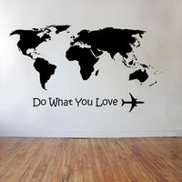 Thumbnail for Do What You Love & World Map Designed Wall Stickers Pilot Eyes Store 