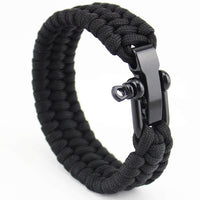 Thumbnail for Stainless Steel Anchor Style Black Leather Bracelets