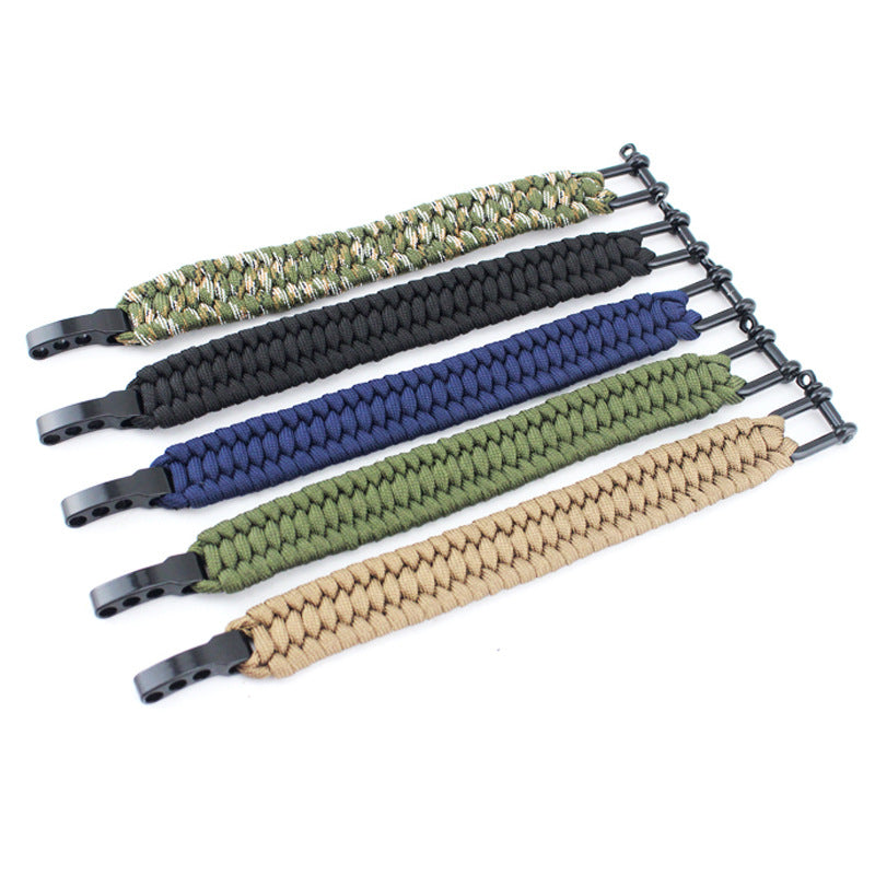 Stainless Steel Anchor Style Black Leather Bracelets