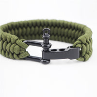 Thumbnail for Stainless Steel Anchor Style Black Leather Bracelets