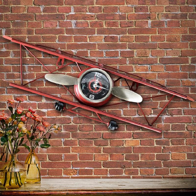 Vintage aviation themed hanging wall decoration, premium decorative material.