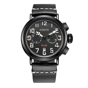 Chronograph Sport Style Pilot & Aviator Watches Pilot Eyes Store Black & White 