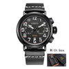 Chronograph Sport Style Pilot & Aviator Watches Pilot Eyes Store Black & White + BOX 