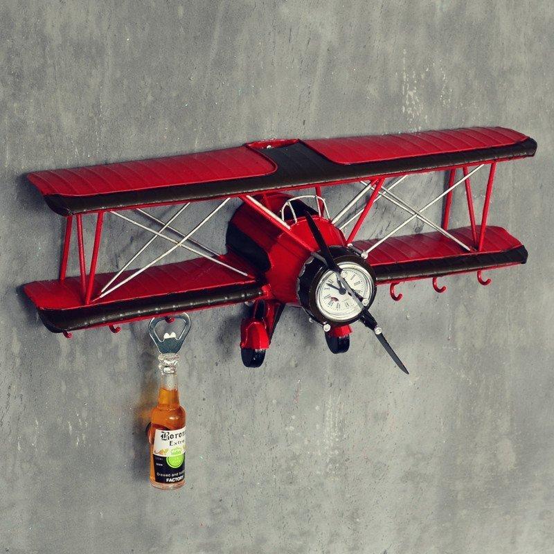 American Retro Wall Clock with Hanging Pendant Pilot Eyes Store 
