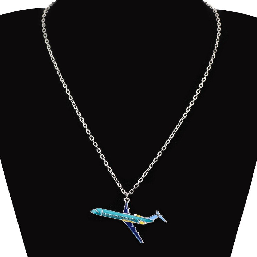 Colourful Airplane Shape Designed Necklaces