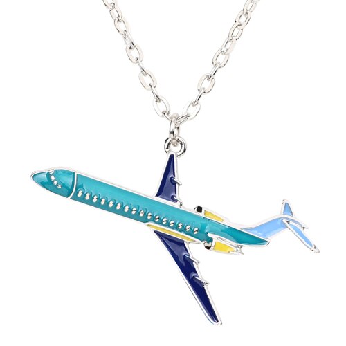 Colourful Airplane Shape Designed Necklaces