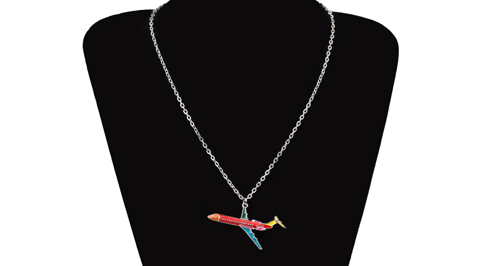 Colourful Airplane Shape Designed Necklaces