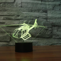 Thumbnail for Small Helicopter Designed 3D Lamp Pilot Eyes Store 
