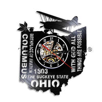 Thumbnail for USA State Ohio Designed Wall Clocks Pilot Eyes Store No Led 
