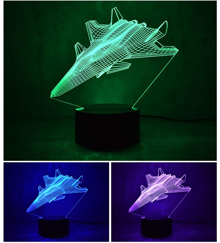 Amazing Fighter Jet Designed 3D Lamp Pilot Eyes Store 