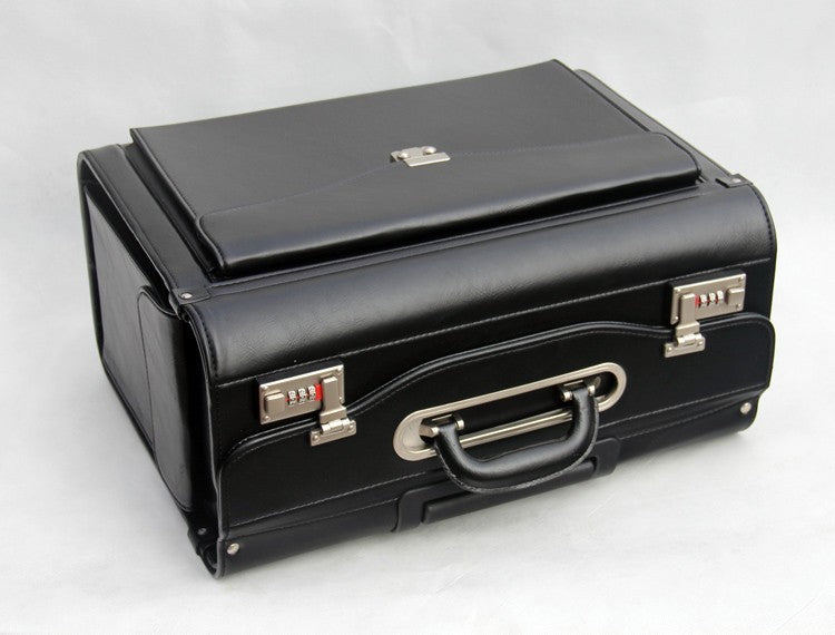 Leather Style Carry-On Luggage for Pilots
