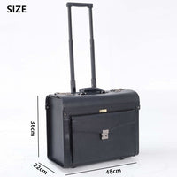 Thumbnail for Leather Style Carry-On Luggage for Pilots