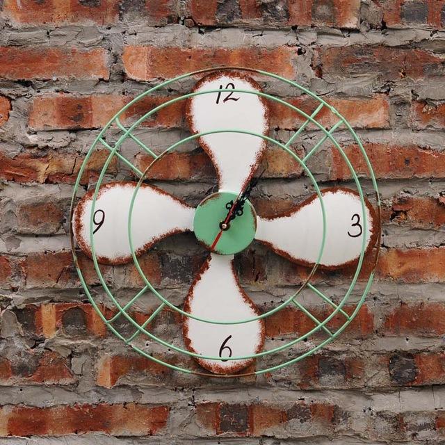 Vintage Style 4 Propeller Designed Wall Clocks Pilot Eyes Store White 