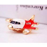 Thumbnail for Cute Airplane Shaped Key Chains Aviation Shop Red 