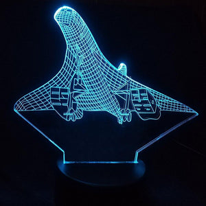 Departing Mighty Concorde Designed 3D Lamp Aviation Shop 