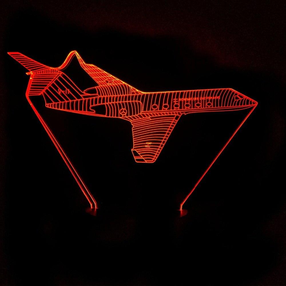 Cruising Jet Designed 3D Night Lamp Aviation Shop 