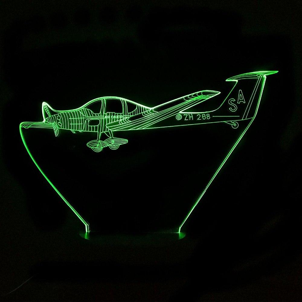 Cruising Single Engine Designed 3D Night Lamp Aviation Shop 