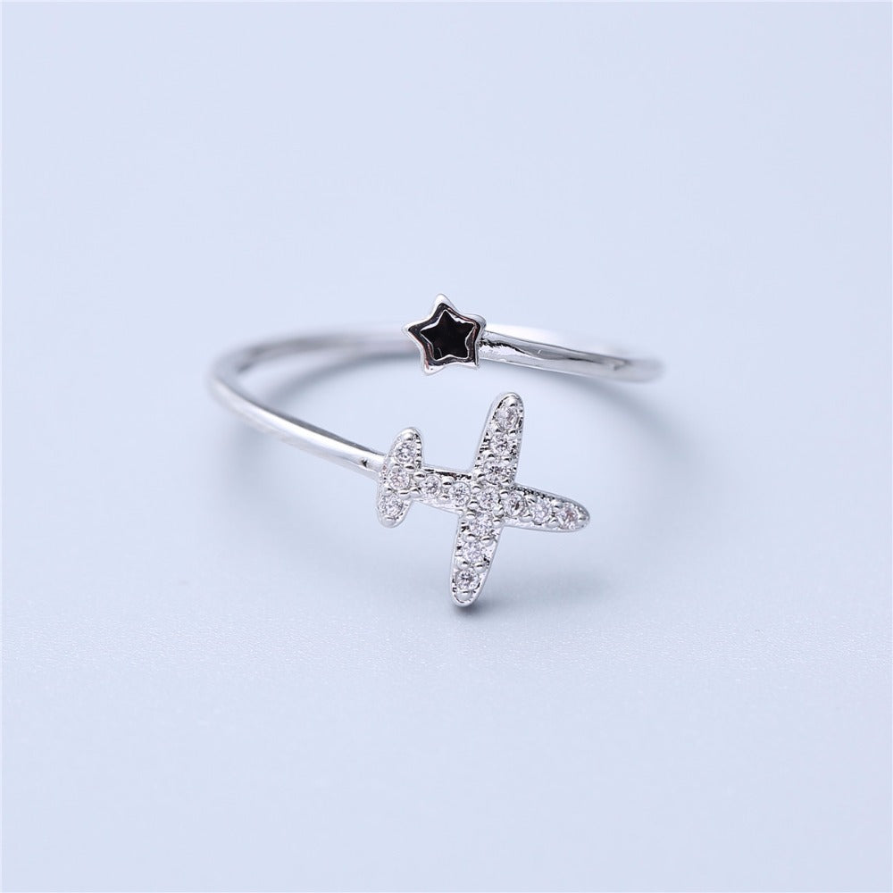 New Fashion & 925 Silver Stylish Airplane Ring