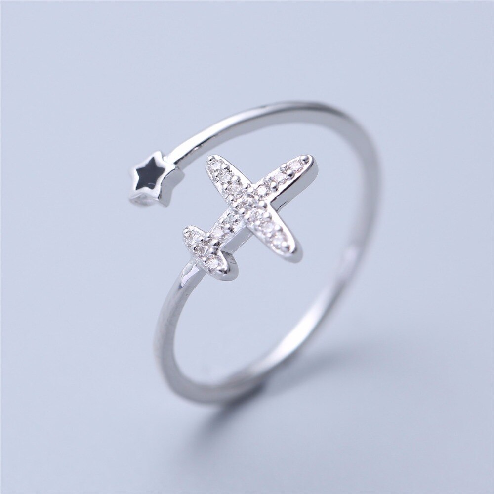 New Fashion & 925 Silver Stylish Airplane Ring