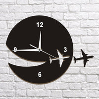 Thumbnail for Flying Airplane Designed Wall Clock Aviation Shop 