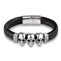 Thumbnail for Skull Retro Style Genuine Leather Bracelets