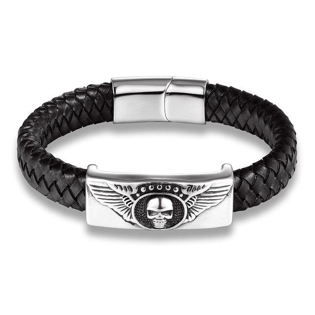 Skull Retro Style Genuine Leather Bracelets