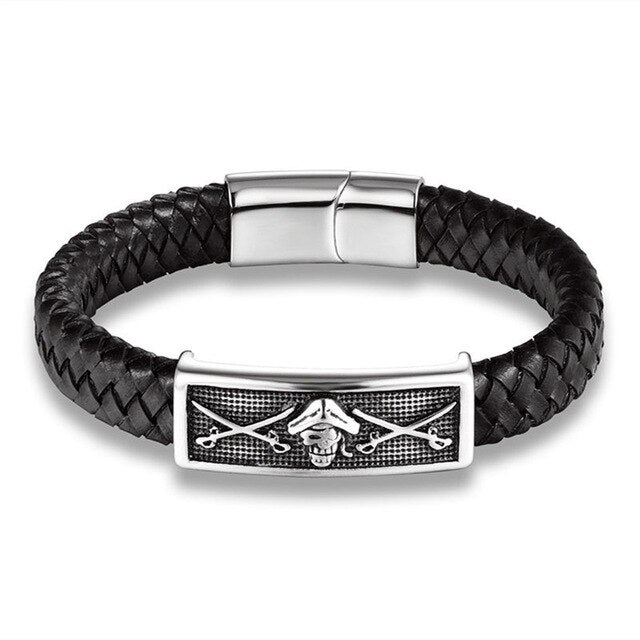 Skull Retro Style Genuine Leather Bracelets