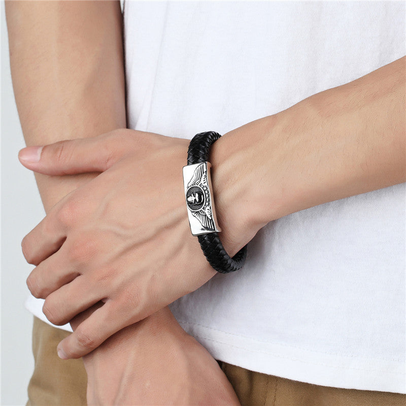 Skull Retro Style Genuine Leather Bracelets