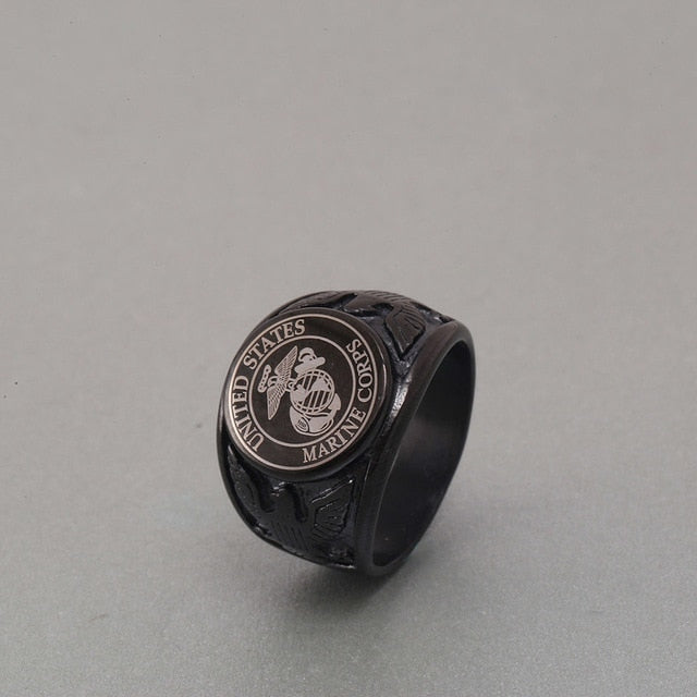 Black USA US Air Force Military Rings