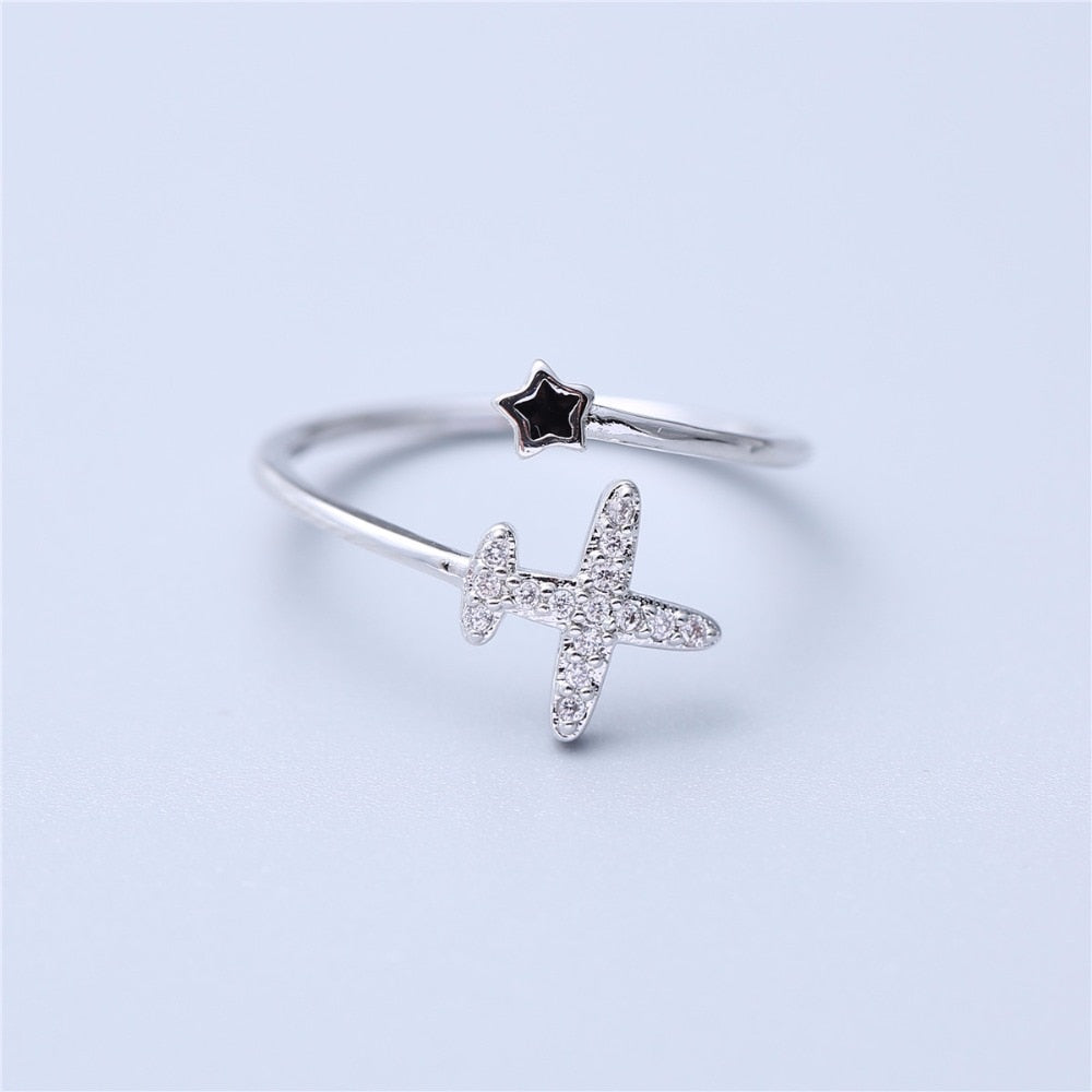New Fashion & 925 Silver Stylish Airplane Ring