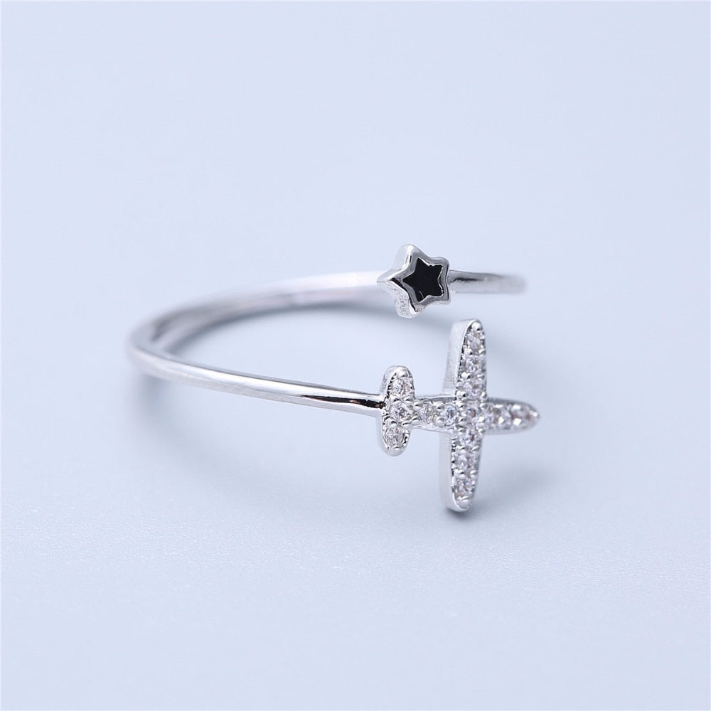 New Fashion & 925 Silver Stylish Airplane Ring