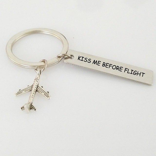 Kiss Me Before Flight 2 Tagged Airplane Key Chain Aviation Shop Default Title 